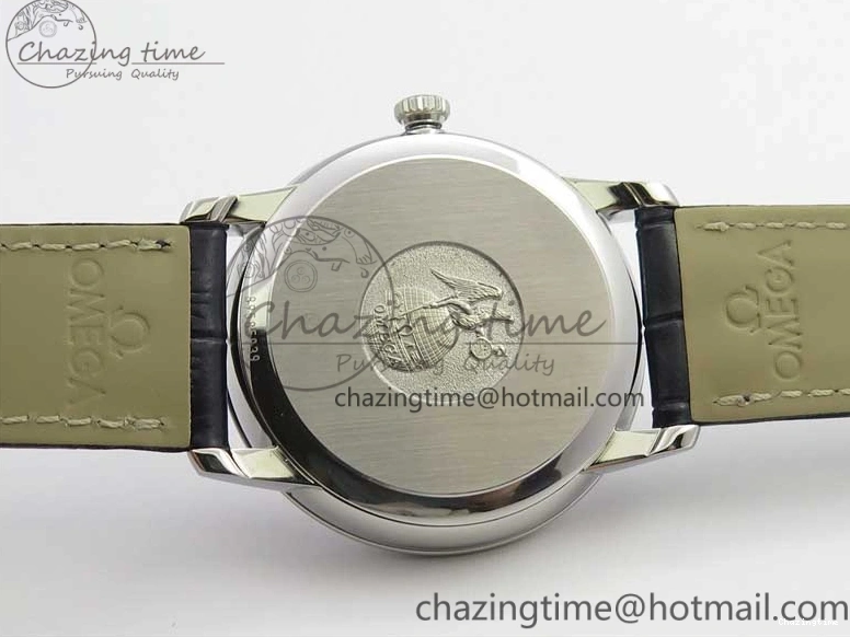 0327 Timeless De Ville Prestige Real PR SS ZF 1:1 Best Edition Gray Dial Blue Markers on Blue Leather Strap MIYOTA 7936